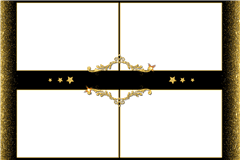 Photobooth printtemplate Black Gold Birthday - categorie Geburtstag