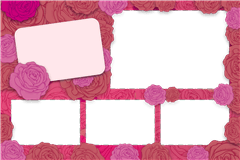 Photobooth printtemplate Floral Bouquet - categorie Hochzeit