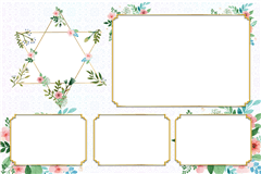 Photobooth printtemplate Floral Star - categorie Spaß