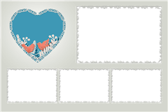 Photobooth printtemplate Lace Floral - categorie Hochzeit