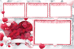 Photobooth printtemplate Rosy-Romantic - categorie Sonstiges
