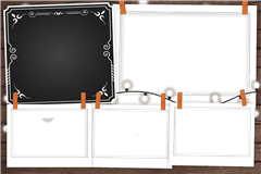 Photobooth printtemplate Rustic Polaroid - categorie Spaß