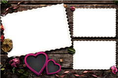 Photobooth printtemplate Wooden-Heart - categorie Hochzeit