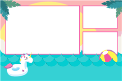 Photobooth printtemplate poolparty - categorie Sonstiges
